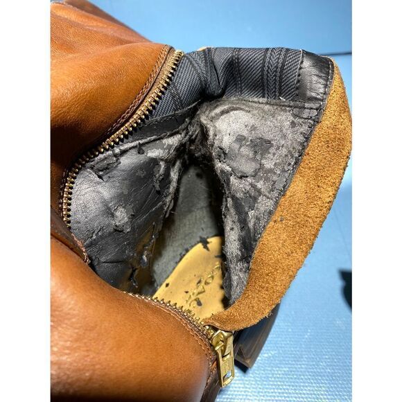 Coach Women's Micha Wide Calf Tall Leather Riding Boots Cinnamon Size 5.5 - Picture 4 of 7